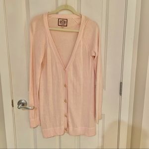 Juicy Couture long pink cardigan
